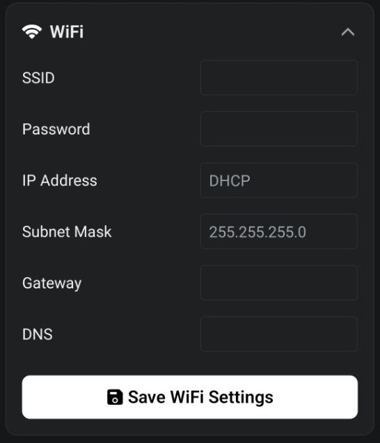 Wi-Fi settings section